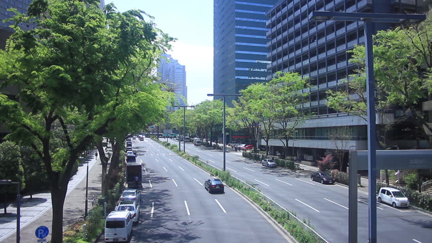 Narukotenjin intersection wide shot high angle at West Shinjuku 2017.04.19 in Tokyo camera : Canon EOS 7D