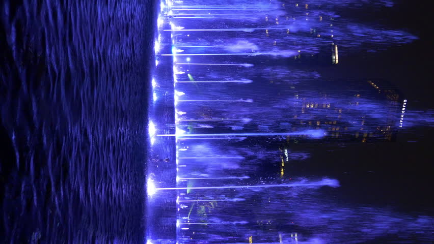 vertical kuala lumpur petronas towers famous light fountain panorama 4k malaysia