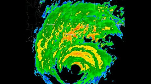 Hurricane Katrina (2005) Landfall Doppler Radar Time Lapse / loop.
Created (in part) using archived NEXRAD Data from the National Weather Service which is not subject to copyright protection.