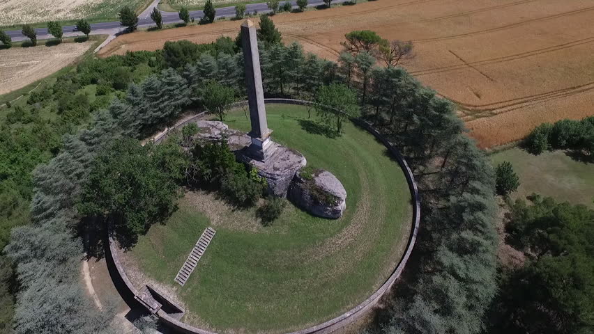 MONTFERRAND AUDE - FRANCE 2016 - OBELISK RIQUET LOCATED AT THE COL DE NAUROUZE. CANAL DU MIDI