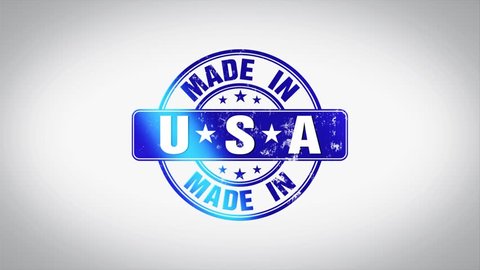 Made in USA Word 3D Animated Wooden Stamp Animation
