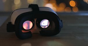 Virtual reality playing movie inside