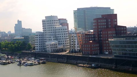 DUSSELDORF. GERMANY. 04 MAY 2017. cityscape with view on media harbor.