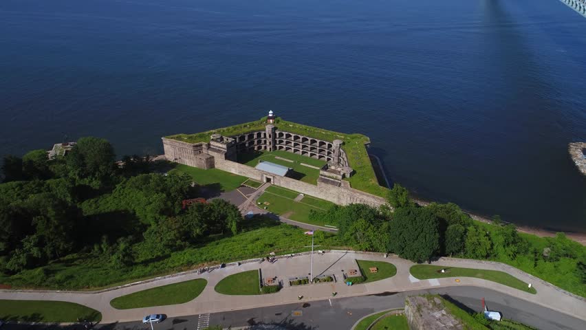 Aerial video of Battery Weed New York 