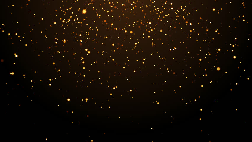 gold light rays and stars. computer generated abstract motion background. 4k