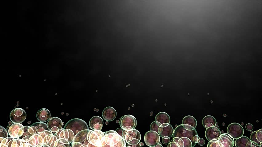 Soap bubbles animation, with alpha matte.
