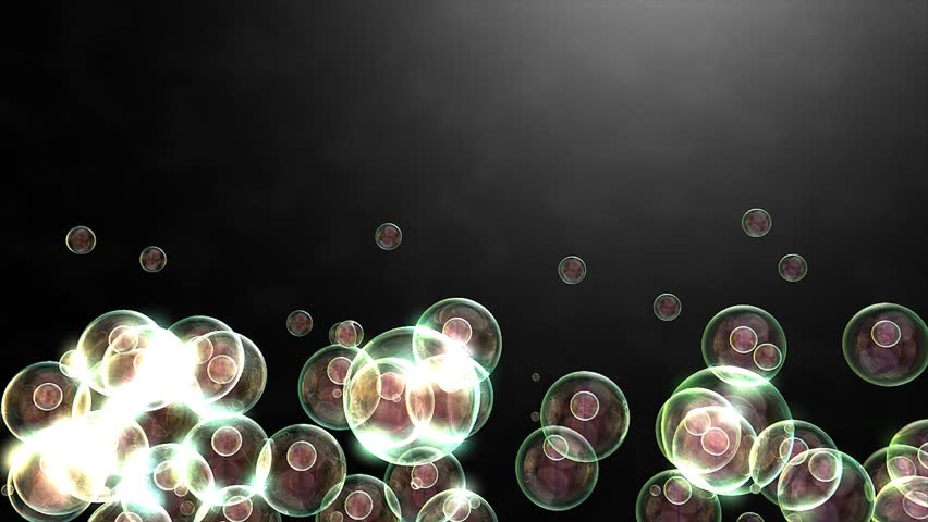 Soap bubbles animation, with alpha matte.