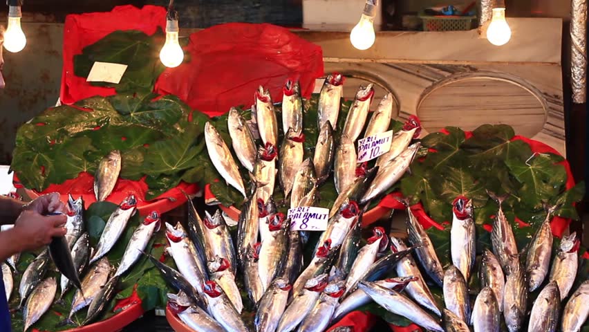 ISTANBUL - OCTOBER 1: Karakoy fish market on October 01, 2012 in Istanbul. Every