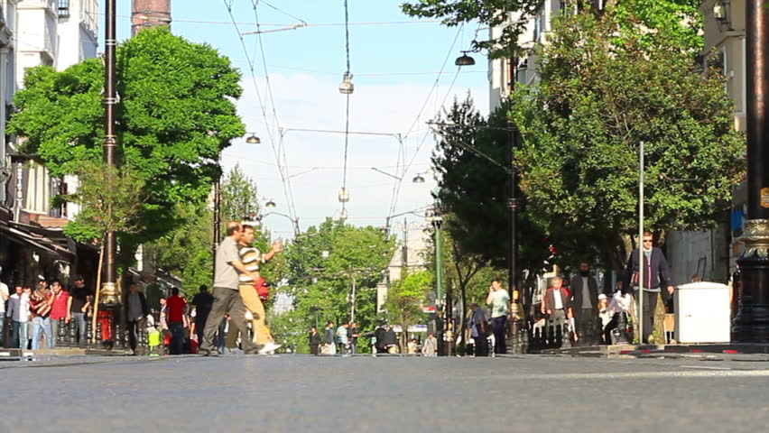 ISTANBUL - MAY 23: Divan Yolu street view on May 23, 2012 in Istanbul. Divan