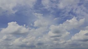 Time lapse footage video clip dramatic atmosphere of blue sky and clouds.
