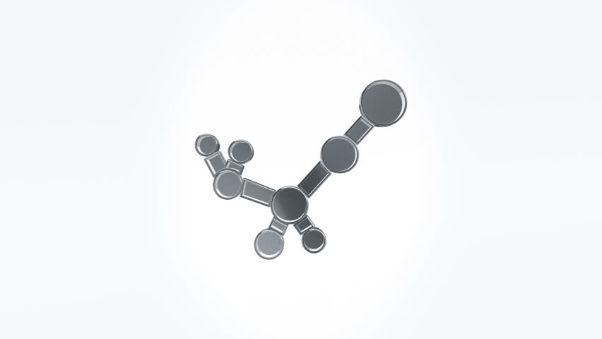 3D Animation rotation of symbol of science, ufology, chemical, biology, physics and inventory for science from glass. Animation of seamless loop.