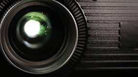 Digital  film projector lens in action