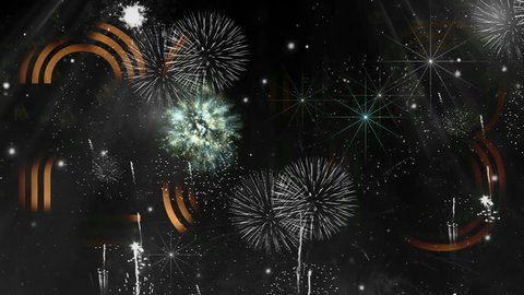 Holiday Fireworks xmas fireworks celebration new year background xmas new years eve party Stock Video