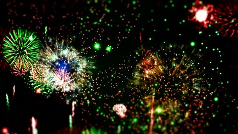 Holiday Fireworks xmas happy new year neon art background xmas 2024 neon circle xmas merry Christmas  Stock Video