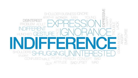 Indifference Animated Word Cloud Text Design Stock Footage Video (100%