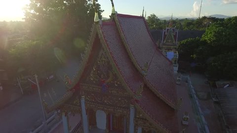Thai Church Aerial Footage