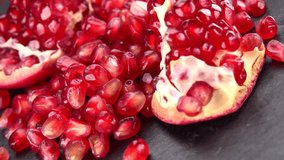 Pomegranate Seeds as not loopable roating 4K UHD footage