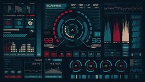 Futuristic interface/Digital screen/Ultra detailed abstract digital background. Blinking and switching indicators and statuses showing work of command center,processing big data, machine deep learning - Powered by Shutterstock - Get 15% off with code: PIKWIZARD15