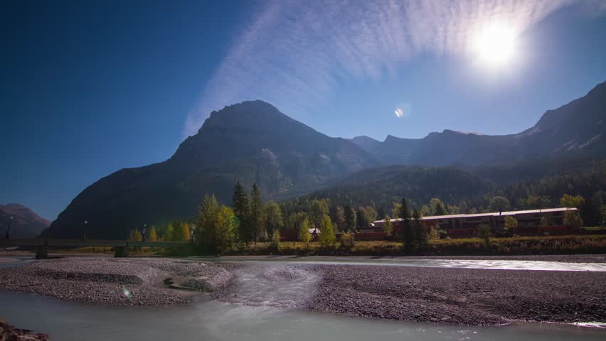 Time Lapse of Clouds and Sun by Yoho National Park, Canada