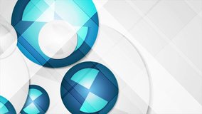 Abstract blue geometric corporate animated background. Seamless looping video clip Ultra HD 4K 3840x2160