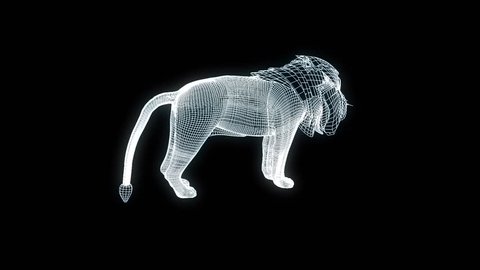 Download Lion Hologram 3D Illustration 3D Object Royalty-Free Stock  Illustration Image - Pixabay