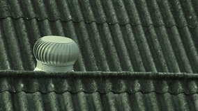 Roof Ventilator Fan, Industrial Roof Exhaust Fan, 1080p HD Video, Footage Clip