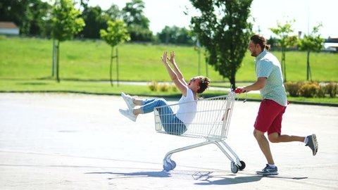Shopping Cart On Parking Couple Newlyweds Stock Footage Video (100% Royalty-free) 29141305 | Shutterstock Shopping Cart On Parking Couple Newlyweds Stock Footage Video (100% Royalty-free) 29141305 | Shutterstock