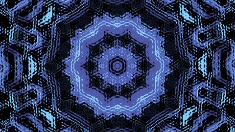 Psychedelic visual background. Kaleidoscopic mandalas. 4K