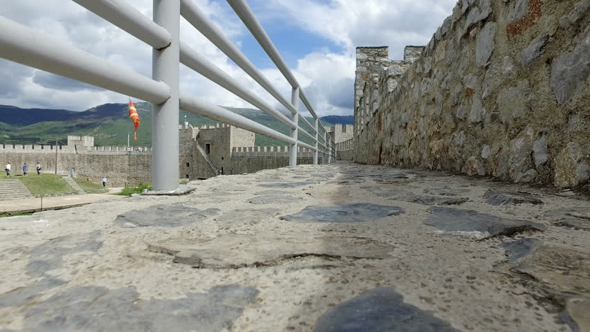 The historical Samuel fortress on the hill top in Ohrid, Macedonia