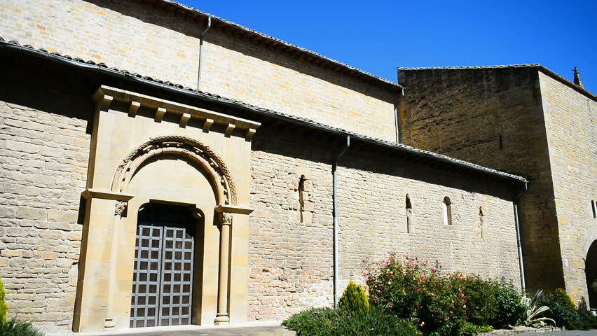 Exterior of the Catedral de Santa Maria la Real de Pamplona in the Pamplona, Spain, Camino de Santiago.