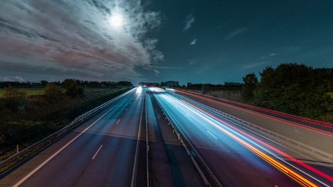 Time lapse of highway in Sweden