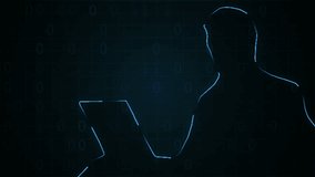 Abstract digital cycles of processing binary data with a human silhouette - Powered by Shutterstock - Get 15% off with code: PIKWIZARD15