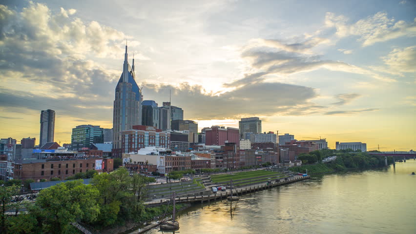 Nashville Sunset Time Lapse of Stock Footage Video (100% Royalty-free