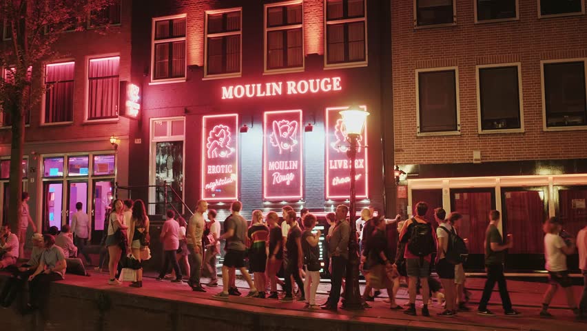 Moulin Rouge Bar Amsterdam Red Light Stok Videosu (%100 Telifsiz) 29195158 ...