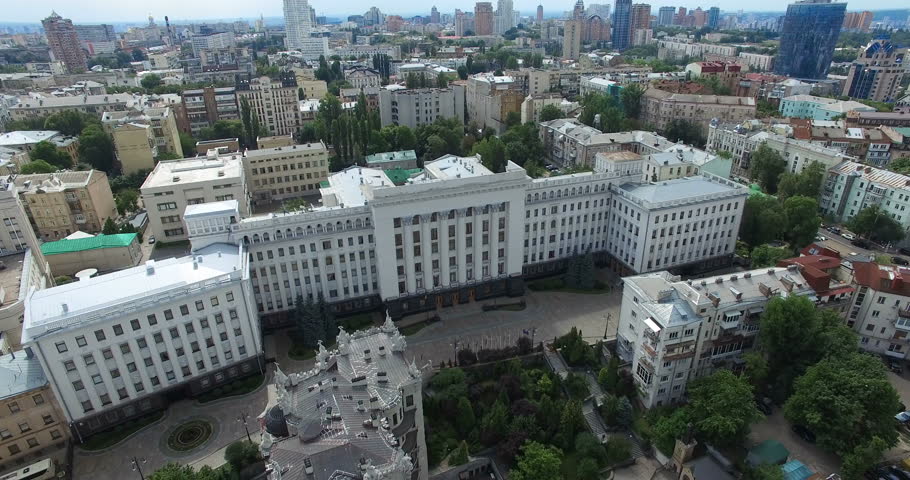 Administration of the President and House with Chimeras sights of Kyiv in Ukraine