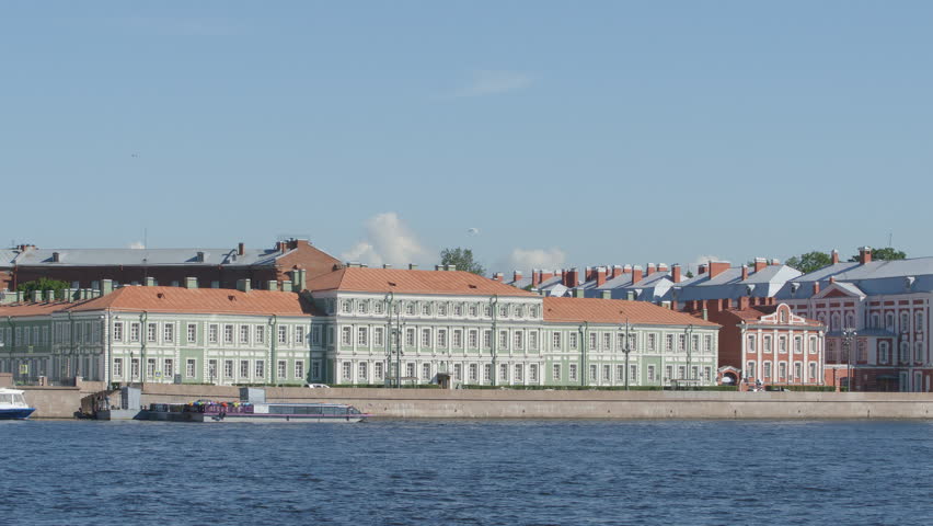   (State University) and Neva river in the summer - St. Petersburg, Russia