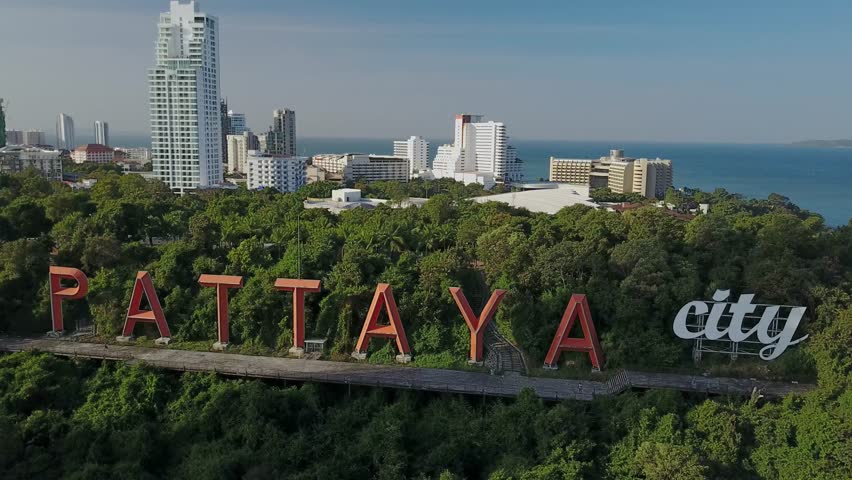 Bali Hai pier and the core of the Pattaya city, Chonburi, Thailand