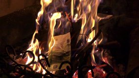High quality video of burning euro money in real 1080p slow motion 250fps
 - Powered by Shutterstock - Get 15% off with code: PIKWIZARD15
