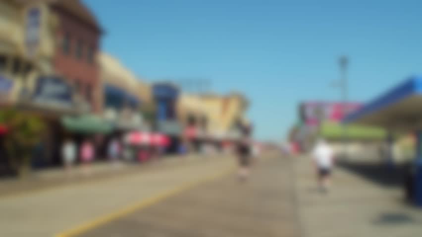 Atlantic City boardwalk Gaussian blur