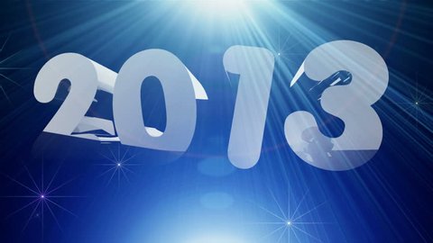 Happy New Year 2013 different animation Stock Video