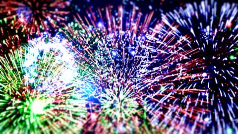 Amazing fireworks Happy New Year Eve greeting particles colorful sparks black night sky colored amazing motion fireworks background Enjoying Beautiful Fireworks display Show Romantic christmas night