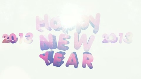 Happy New Year 2013 different animation  Stock Video