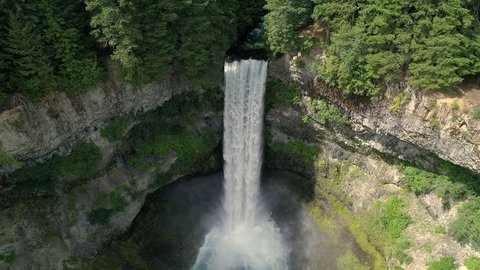 Super Slow Motion Waterfall Drone Shot in 4k at Brandywine Falls Canada