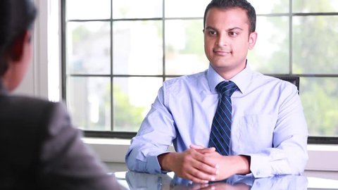 Closeup portrait, guy in shirt and tie going for interview in firm for job position, isolated indoors windows background. Positive emotions facial expressions body language