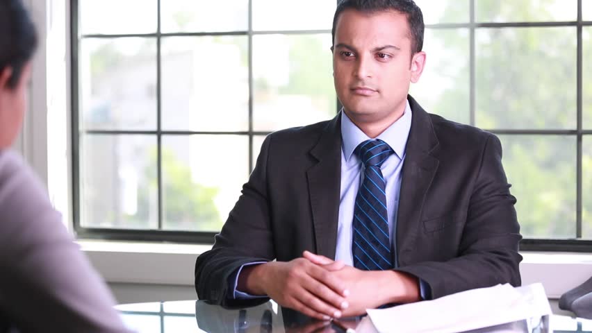 Closeup portrait, guy in suit blazer and tie delivering breaking bad news to worker, isolated windows office background. Negative emotions facial expressions feelings Royalty-Free Stock Footage #29259130