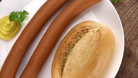 Wiener Sausages as seamless loopable rotating 4K UHD footage
