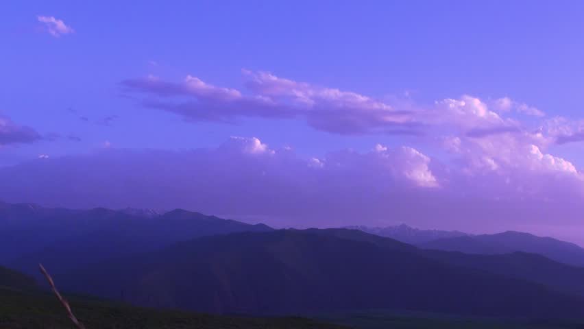 Beautiful and great Armenian mountains against the sky and clouds. Time lapse video full hd.