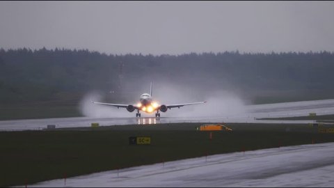 Jet Airplane Wet Take Off