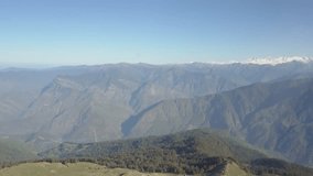 Aerial video in the Himalayas in India