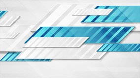 Blue and grey tech geometric abstract motion design. Seamless loop. Video animation Ultra HD 4K 3840x2160